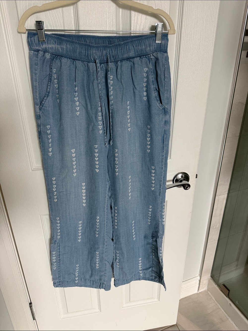 cloth & stone Light Blue Patterned Drawstring Men’s Shorts